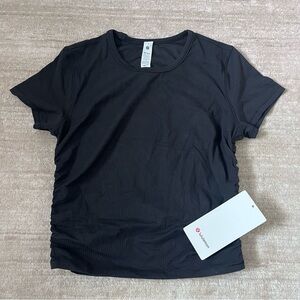 NWT lululemon athletica All it Takes Black Ribbed Nulu Short Sleeve Tee